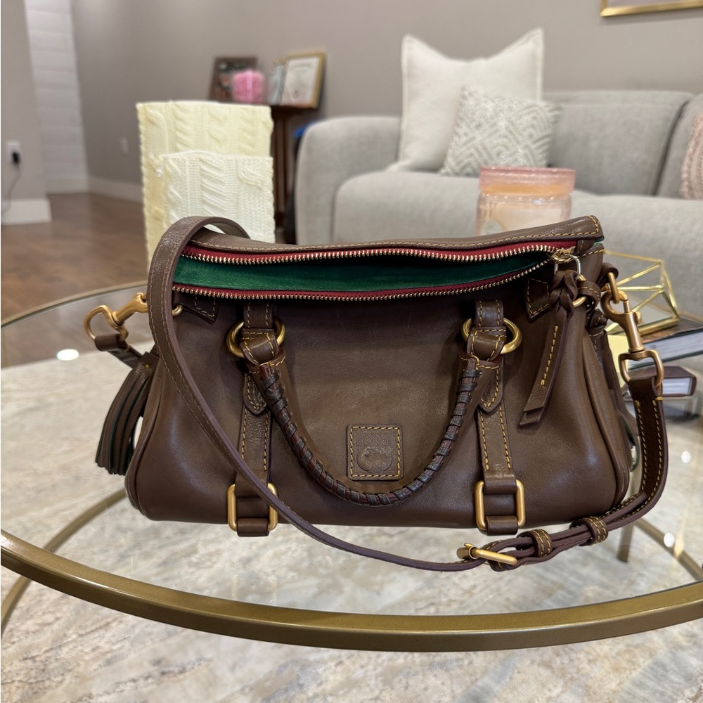 Dooney & Burke Florentine Satchel in the color Chestnut